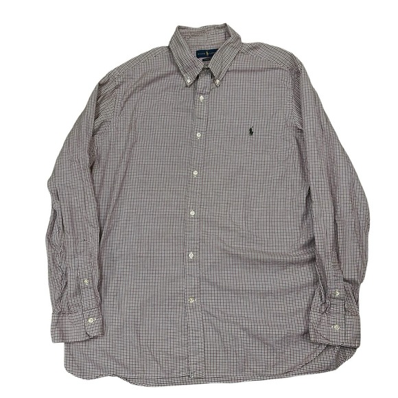 Ralph Lauren Shirt Mens XXL Classic Fit Button Down Red Plaid Long Sleeve Cotton - Picture 2 of 8